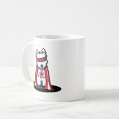 KiniArt Canadian Westie Superhero Kaffeetasse (Vorderseite Links)
