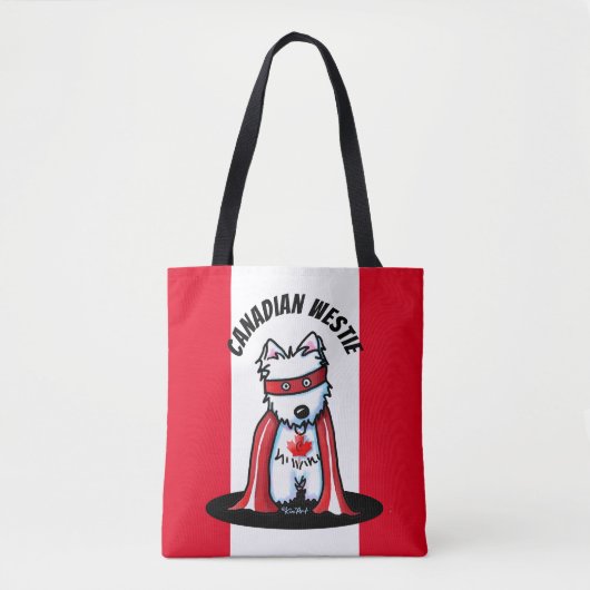 KiniArt Canadian Westie Superhero Tasche (Vorderseite)