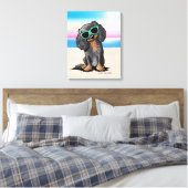 KiniArt Cavalier King Charles Spaniel Beach Leinwanddruck (Insitu (Schlafzimmer))