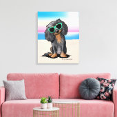 KiniArt Cavalier King Charles Spaniel Beach Leinwanddruck (Insitu (Wohnzimmer))