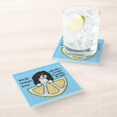 KiniArt Cavalier Life Lemons Glass Untersetzer (Schrägansicht)