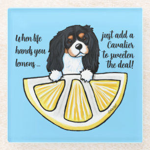 KiniArt Cavalier Life Lemons Glass Untersetzer