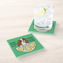 KiniArt Cavalier Life Lemons Glass Untersetzer