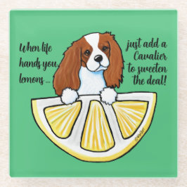 KiniArt Cavalier Life Lemons Glass Untersetzer