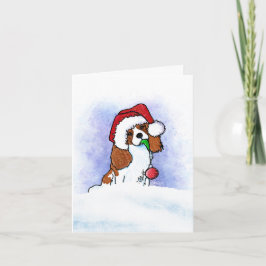 KiniArt Cavalier Spaniel Weihnachtskarte Feiertagskarte