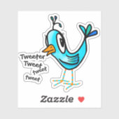 KiniArt Chatty Little Bird Sticker (Blatt)