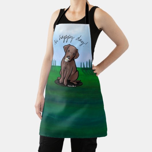 KiniArt Chocolate Labrador All-Over Print Schürze (InSitu)