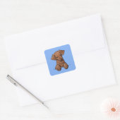 KiniArt Chocolate Labrador Quadratischer Aufkleber (Umschlag)