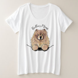 KiniArt Chow Personalisiert Große Größe T-Shirt