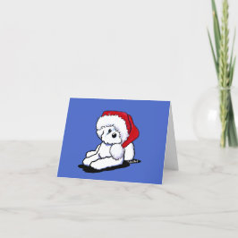 KiniArt Christmas Bichon Frise Dankeskarte