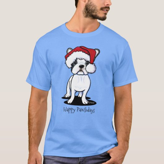 KiniArt Christmas Frenchie T - Shirt (Vorderseite)