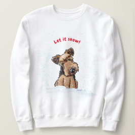 KiniArt Christmas Welsh Terrier Sweatshirt