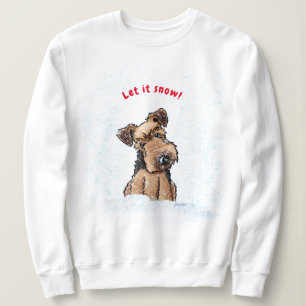 KiniArt Christmas Welsh Terrier Sweatshirt