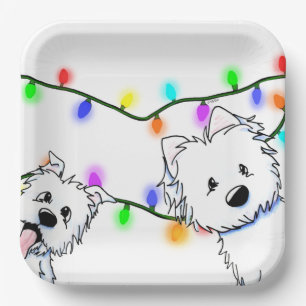 KiniArt Christmas Westie Paper Teller