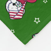 KiniArt Christmas Westie Terrier Fleece Blanket (Ecke)