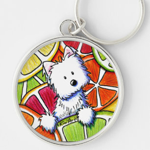 KiniArt Citrus Westie Grosser Schlüsselanhänger