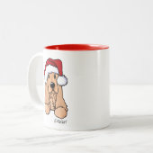 KiniArt Cocker Spaniel Weihnachtsfeier Tasse (Vorderseite Links)