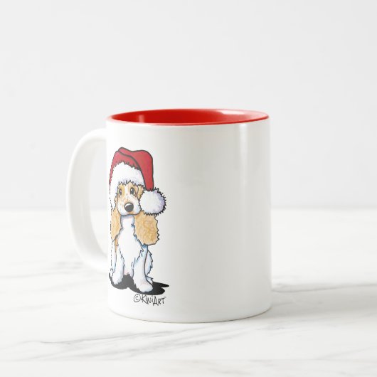 KiniArt Cocker Spaniel Weihnachtsfeier Tasse (Vorderseite Links)