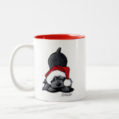 KiniArt Cocker Spaniel Weihnachtsfeier Tasse (Links)