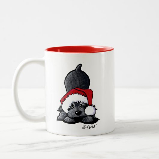 KiniArt Cocker Spaniel Weihnachtsfeier Tasse (Links)
