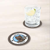 KiniArt Coffee Cairn Round Paper Untersetzer (Vor Ort)