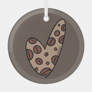 KiniArt Coffee Lover Ornament Aus Glas