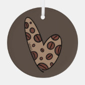 KiniArt Coffee Lover Ornament Aus Glas (Rückseite)
