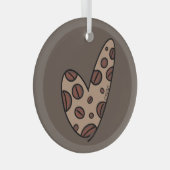 KiniArt Coffee Lover Ornament Aus Glas (Vorderseite Rechts)