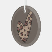 KiniArt Coffee Lover Ornament Aus Glas (Vorderseite links)