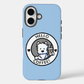 KiniArt Coffee Westie Case-Mate iPhone Case (Rückseite)