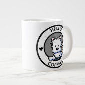 KiniArt Coffee Westie Jumbo-Tasse (Vorderseite Rechts)