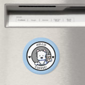 KiniArt Coffee Westie Magnet (In Situ (Geschirrspüler))