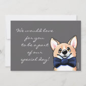 KiniArt Corgi Einladungen für Hochzeiten (Rückseite)