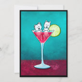 KiniArt Cosmopawlitan Westies Einladung (Vorderseite)