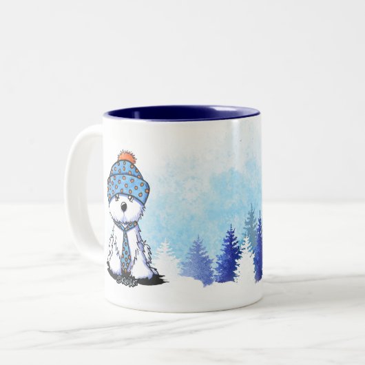 KiniArt Coton de Tulear Winter Tasse (Vorderseite Links)