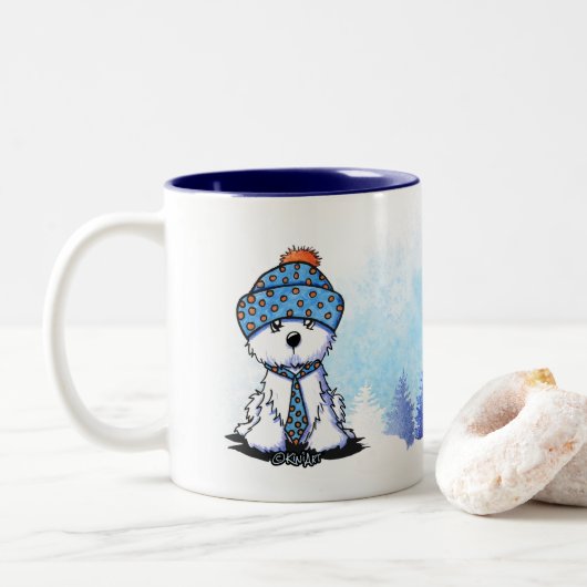 KiniArt Coton de Tulear Winter Tasse (Mit Donut)