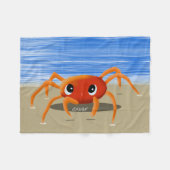 KiniArt Crab Fleecedecke (Vorderseite (Horizontal))