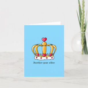 KiniArt Crown Geburtstag Dankeskarte