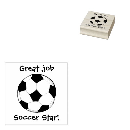 KiniArt Custom Soccer Ball Gummistempel (Stempel)