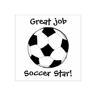 KiniArt Custom Soccer Ball Gummistempel