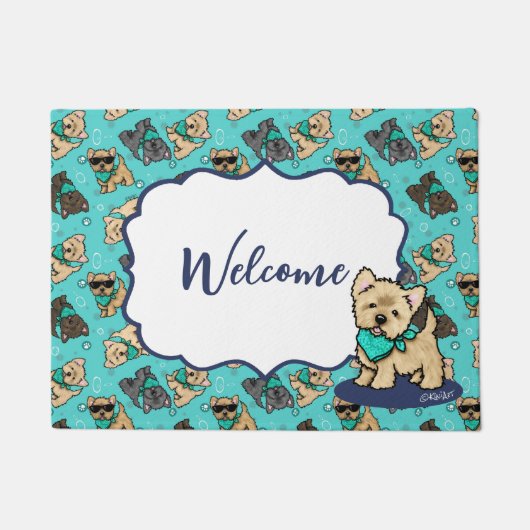 KiniArt Cutieface Cairn Doormat Fußmatte (Vorderseite)