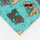 KiniArt Cutieface Cairn Fleece Blanket (Ecke)