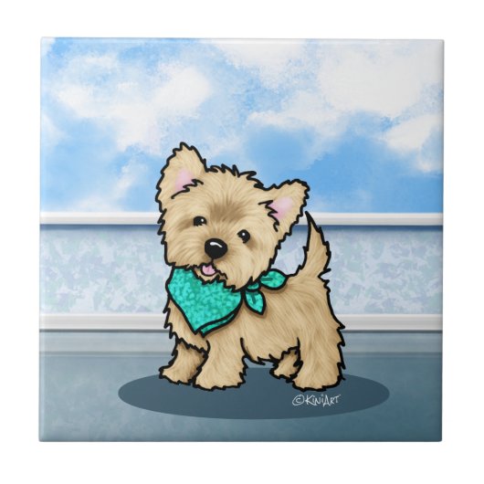 KiniArt Cutieface Cairn Keramik Tile Fliese (Vorderseite)
