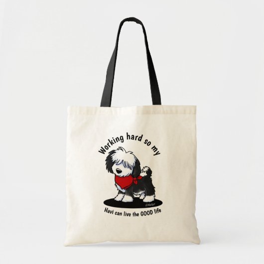 KiniArt Cutieface Havanese Tote Bag Tragetasche (Vorne)