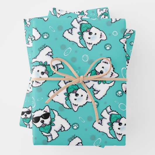 KiniArt Cutieface Westie Geschenkpapier Set (Beispiel)