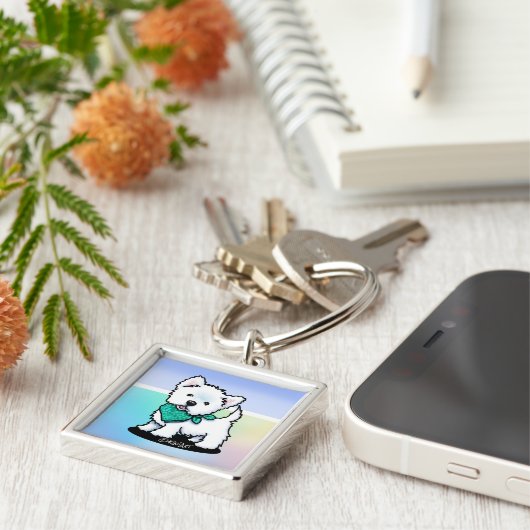 KiniArt Cutieface Westie Schlüsselanhänger (Seite)