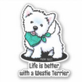 KiniArt Cutieface Westie Sticker (Vorderseite)