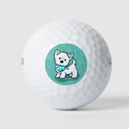 KiniArt Cutieface Westie Terrier Golfball