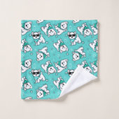 KiniArt Cutieface Westies Badetuch Set (Waschlappen)