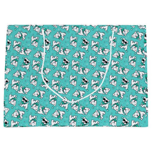 KiniArt Cutieface Westies Große Geschenktüte (Vorderseite)